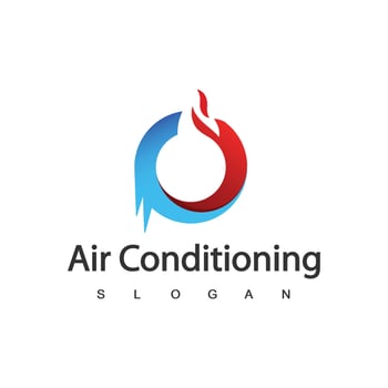 Air Conditioning Logo, HVAC Logo Concept vector