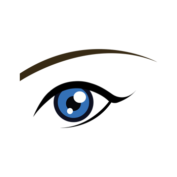 Beautiful blue woman's eye. png