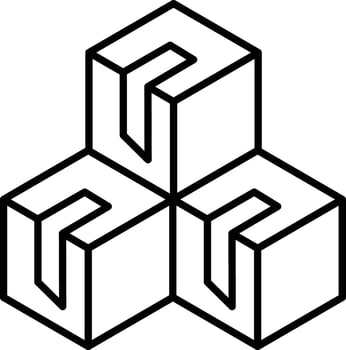 Parcel boxes Outline vector illustration icon