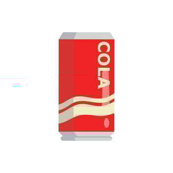 Vector cola can isolated vector illustration