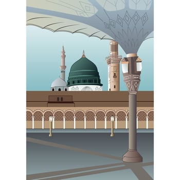 Vector Illustration of medina mosque