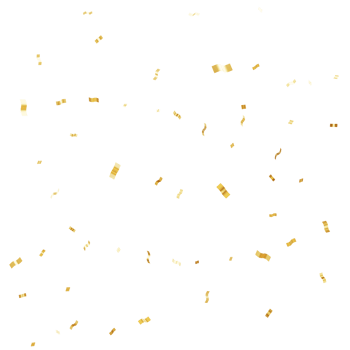 Realistic Confetti Golden tinsel, confetti fall from the sky on a transparent background. 3D Elements asian festival for Holiday, birthday, banner, poster, flyers, greeting card. 3d rendering png