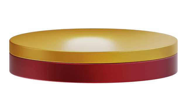 Product display red podium for product presentation branding and packaging presentation. 3D stand to show cosmetic products. 3d rendering png