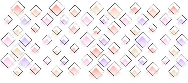pastel peach squares diamond gradient with line pattern design transparent background png