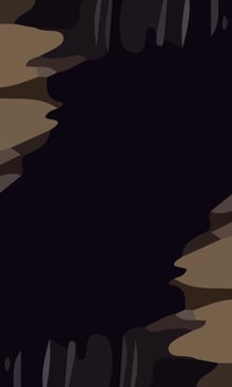Aesthetic abstract art with a combination of shapes and brown colors. Suitable for background and poster vector