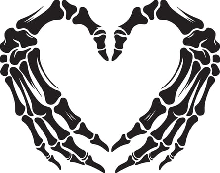 skeleton Love Forever clipart illustration pro vector