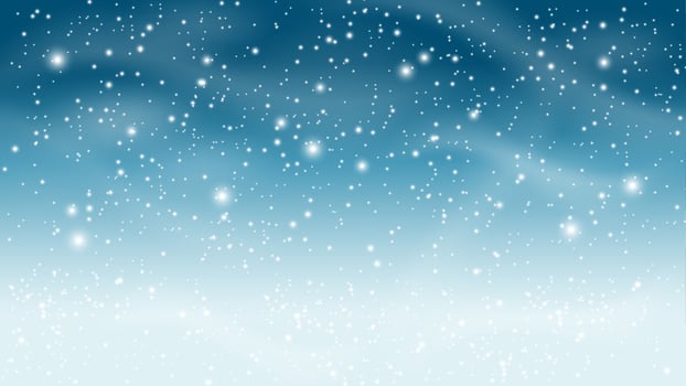 Falling Snow with Blue Sky, Suitable For Winter Holiday, Christmas Holiday, and Other, Vector Illustration