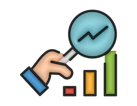 a 3d Financial Analysis And Hand on a transparent background png