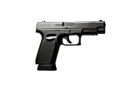 AI generated Gun Handgun on Transparent background png