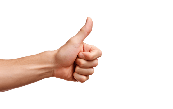 AI generated Hand Gesture Picture on Transparent background png
