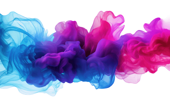 AI generated Abstract Purple Blue Teal Gradient Smoke on Transparent background png