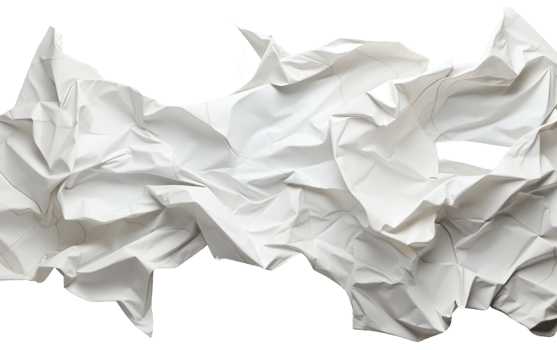AI generated Crumpled Paper on Transparent background png