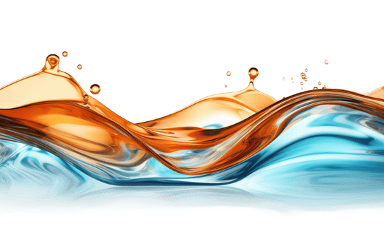 AI generated Energetic Liquid Wave Splashes on Transparent background png