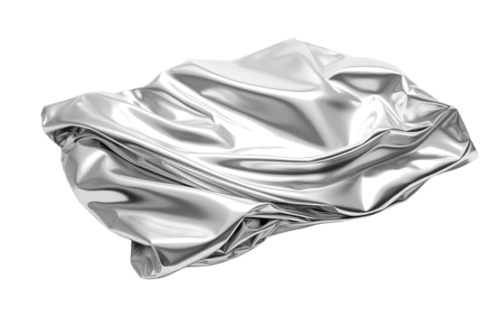 AI generated Tinfoil on Transparent background png