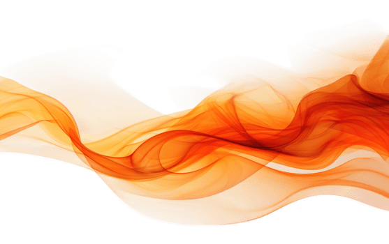 AI generated Orange Smoke Cloud on Transparent background png