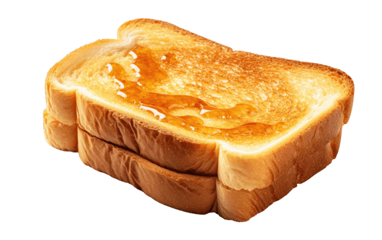 AI generated Slice of Toast on Transparent background png