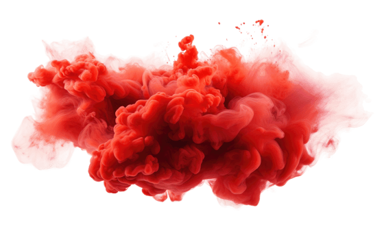 AI generated Red Paint Color on Transparent background png