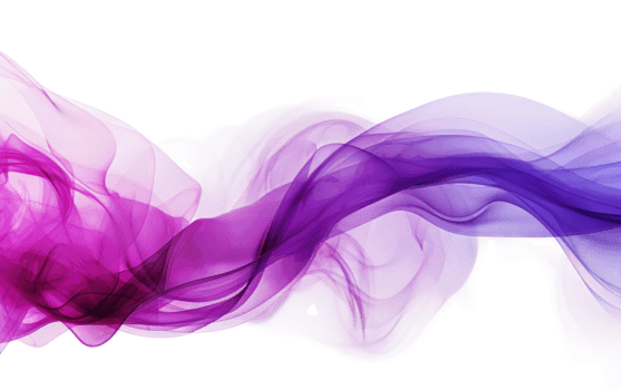 AI generated Abstract Smoke Art in Vibrant Purple on Transparent background png