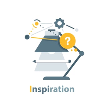 inspiration,Knowledge or education, study or learning new skill, creativity or idea vector