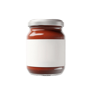 AI generated a jar of tomato sauce on a transparent background png