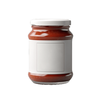 AI generated a jar of tomato sauce on a transparent background png