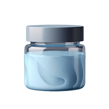 AI generated blue jar with lid on transparent background png
