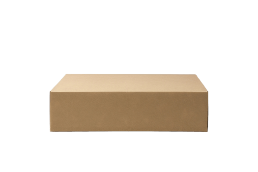 AI generated a brown cardboard box on a transparent background png