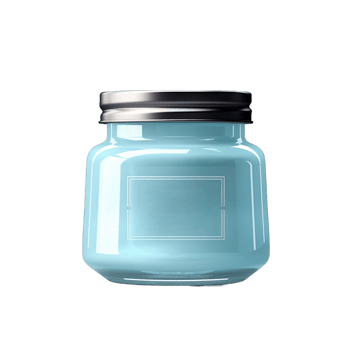 AI generated blue jar with lid on transparent background png