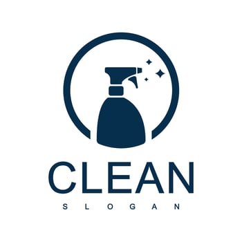 Wash, laundry, cleaning company abstract business logo. Sparkle star, Housekeeping, shine, cleaner icon. vector