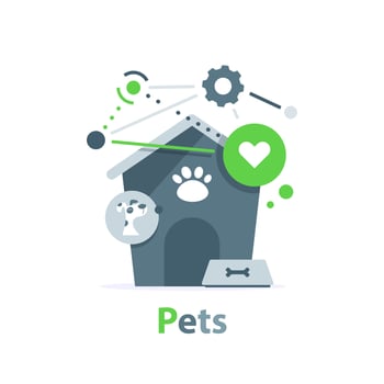 pets,pet shelter,Animal food,flat design icon vector illustration