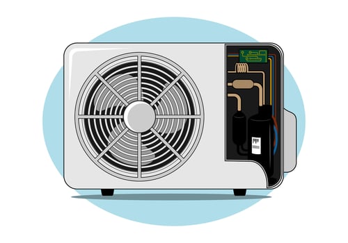 Air Conditioner Condenser Design Illustration vector