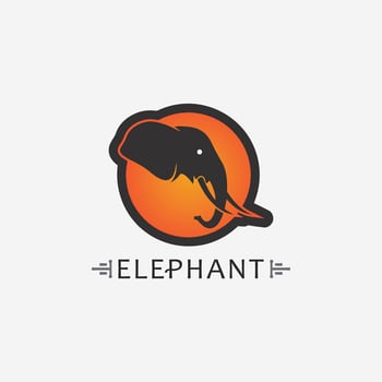 Elephant Logo Vector Illustrator Design Template