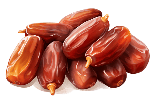 AI generated Luscious Date Fruit on Transparent background png