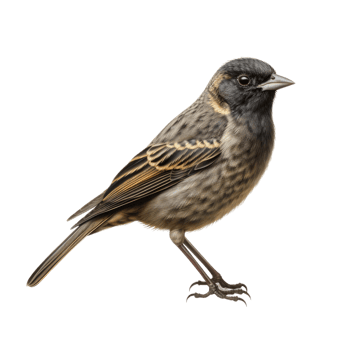 AI generated Dusky Seaside Sparrow, on transparent background. png
