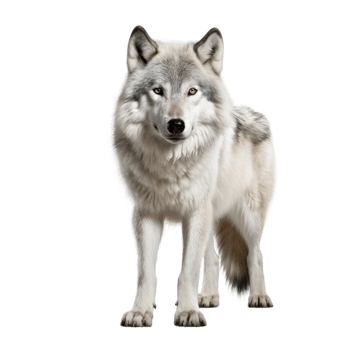 AI generated Realistic Dire Wolf, on transparent background. png