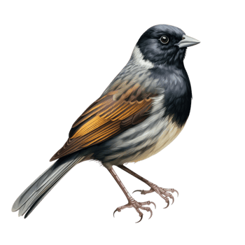 AI generated Majestic Dusky Seaside Sparrow, on transparent background. png