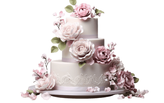 AI generated Wedding Cake on Transparent background png