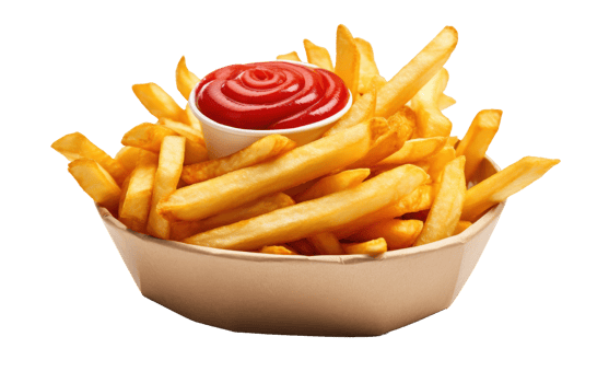AI generated Fries with sauce on Transparent background png