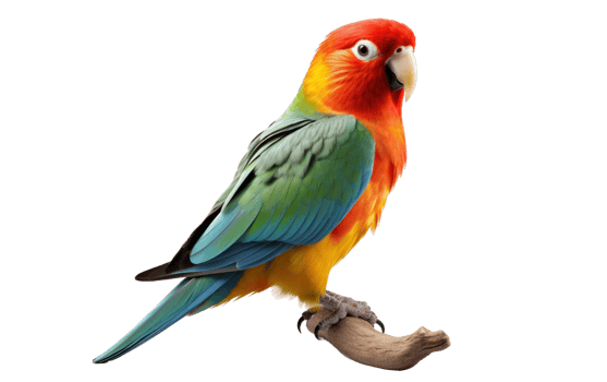 Colorful Parrot Artwork on Transparent background png