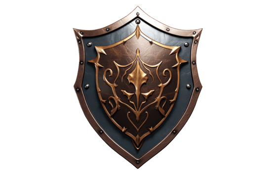AI generated Armor and Shield Art on Transparent background png