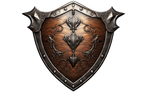 AI generated Medieval Shield Illustration on Transparent background png