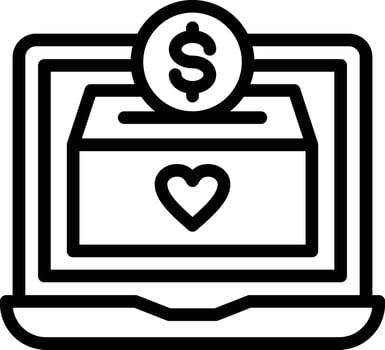Online Donation Vector Icon