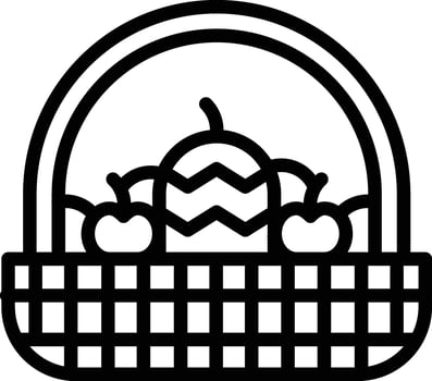 Fruits Basket Vector Icon