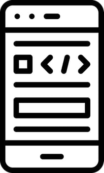 Smartphone Coding Vector Icon