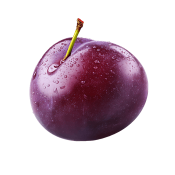 AI generated Plum fruit icon isolated transparent background png