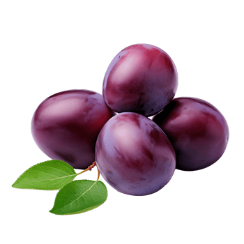 AI generated Plum fruit icon isolated transparent background png