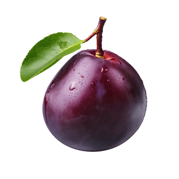 AI generated Plum fruit icon isolated transparent background png