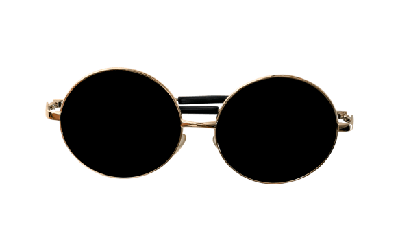closeup golden sunglasses  isolated png