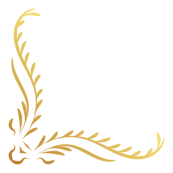 Gold luxury vintage corner and frame. Ornamental curl element. Classic swirl divider ornament. Filigree design calligraphic decoration for frame, greeting card, invitation, menu, certificate. png