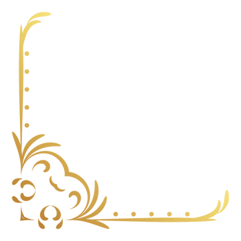 Gold luxury vintage corner and frame. Ornamental curl element. Classic swirl divider ornament. Filigree design calligraphic decoration for frame, greeting card, invitation, menu, certificate. png